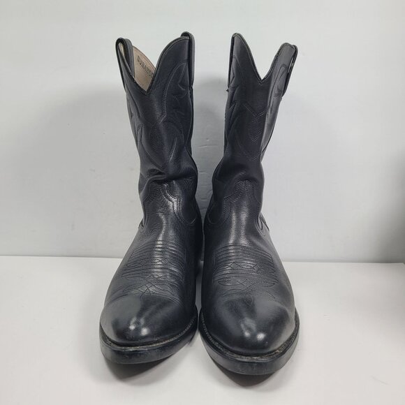 Vintage Durango TR760 Men's Black Leather Cowboy Boots US Size 12EE - Picture 3 of 12